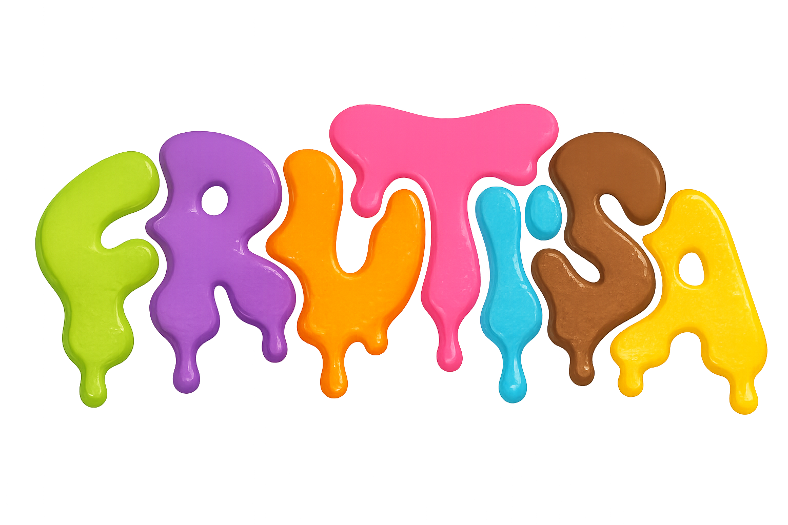 Logotipo multicolor oficial de Frutisa con acabado brillante