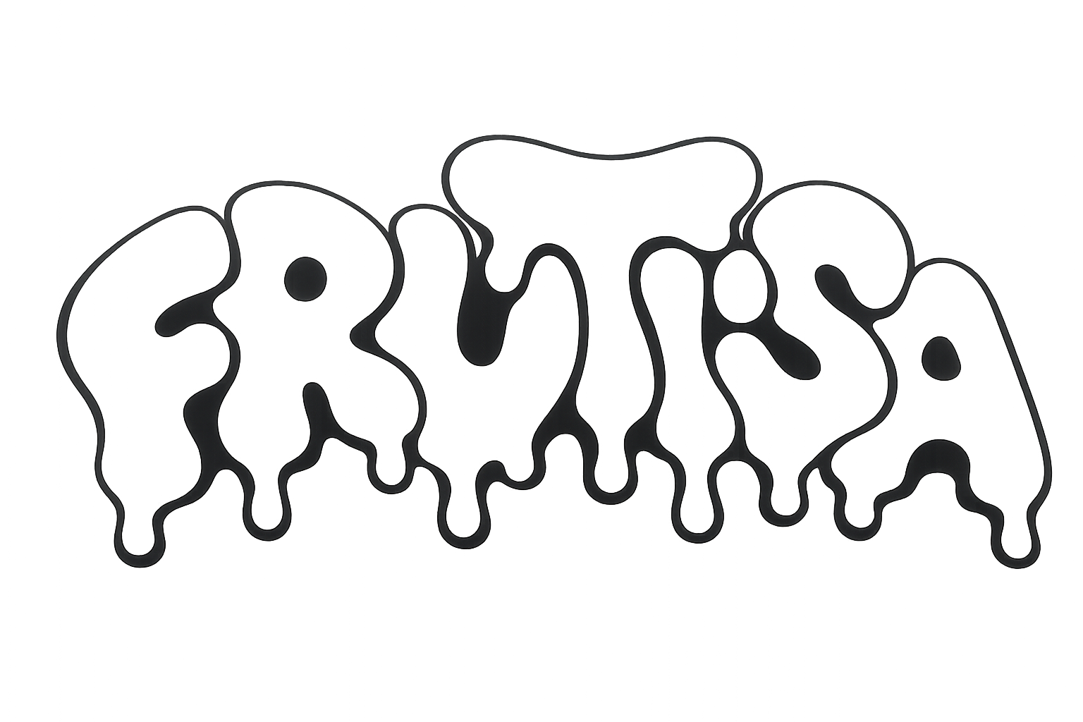 Variante monocromática delineada del logotipo Frutisa