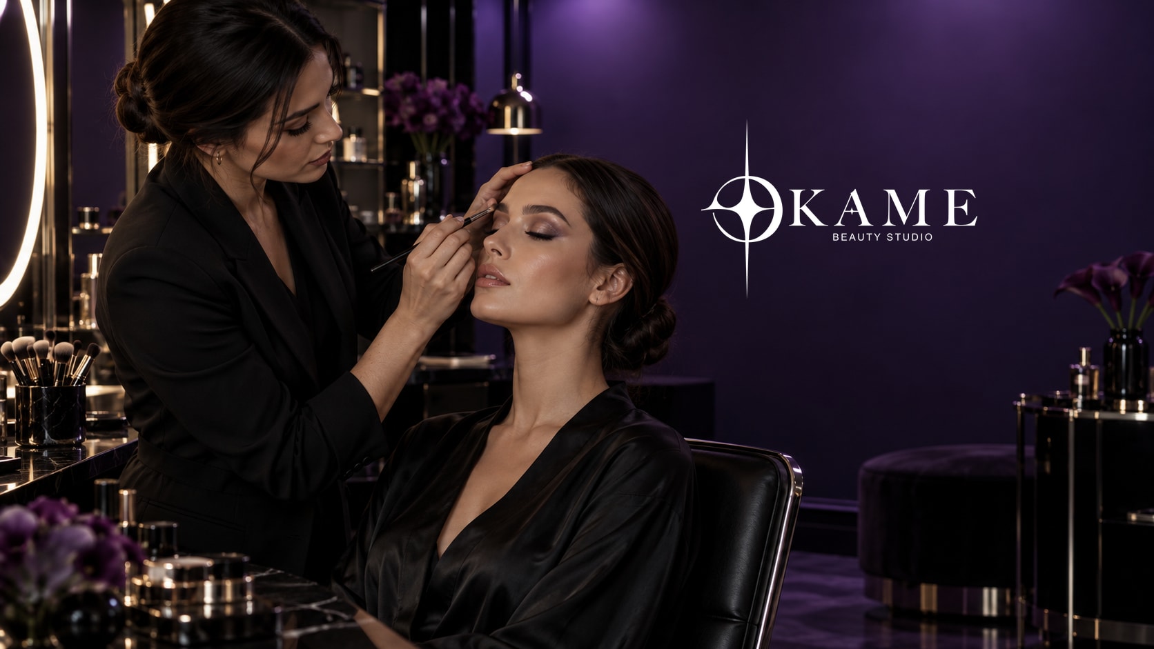 Sesión profesional de maquillaje en OKAME Beauty Studio